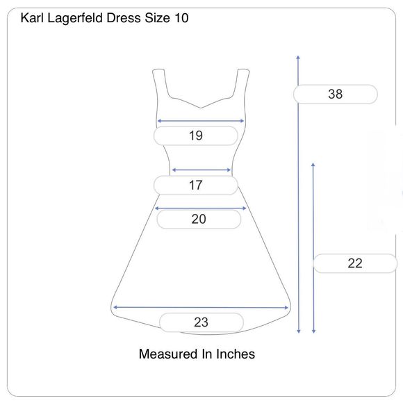 Karl Lagerfeld Paris Womens Fringe Trim Tweed Sheath Dress Sleeveless Blue Sz 10 - Picture 13 of 13
